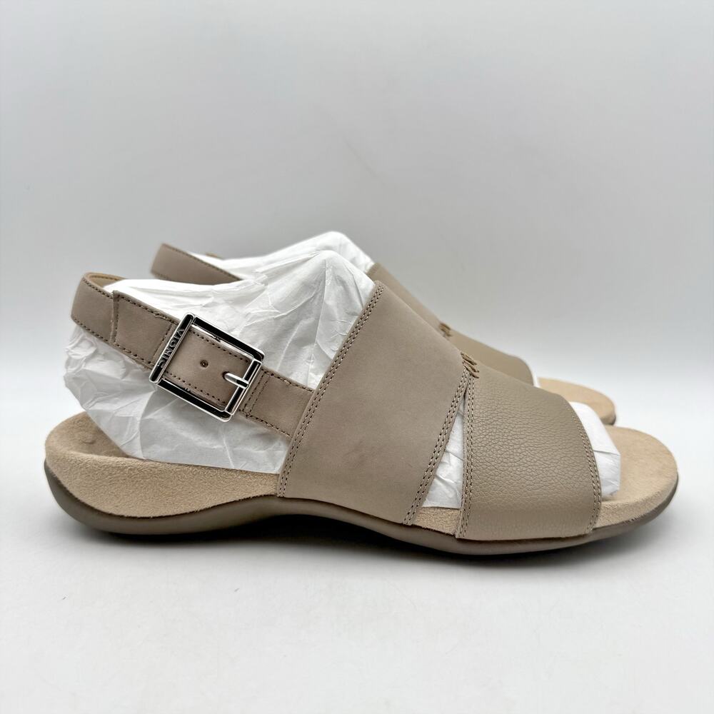 Vionic Womens Morro Slingback Sandals US 8.5 EU 39 Taupe Leather NIB - Picture 3 of 12